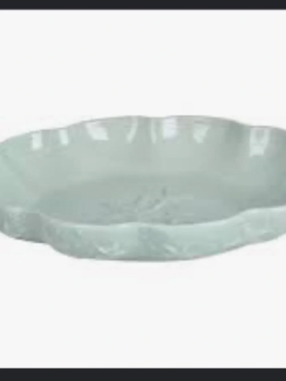 TEMPTATIONS NWT knotical scallop serving bowl -white -2qt